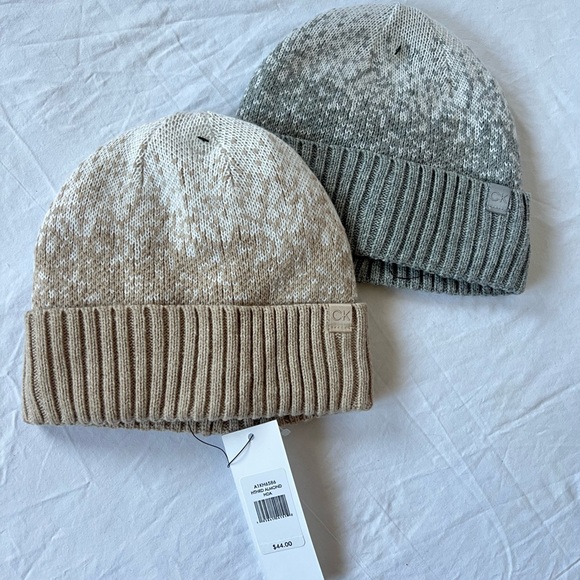 NEW Bundle Of 2 Calvin Klein Beanies, For The Price Of One - Picture 1 of 4